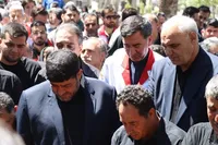 حضور مدیرکل حفظ آثار و نشر ارزش‌های دفاع مقدس همدان در مراسم تشییع مادر رئیس جمعیت هلال احمر