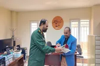 فیلم/ تجلیل سرهنگ حرزاده از خبرنگاران خبرگزاری دفاع مقدس یزد