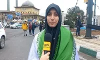 فیلم/ پیام متفاوت بانوی رشتی به دشمنان در راهپیمایی روز قدس