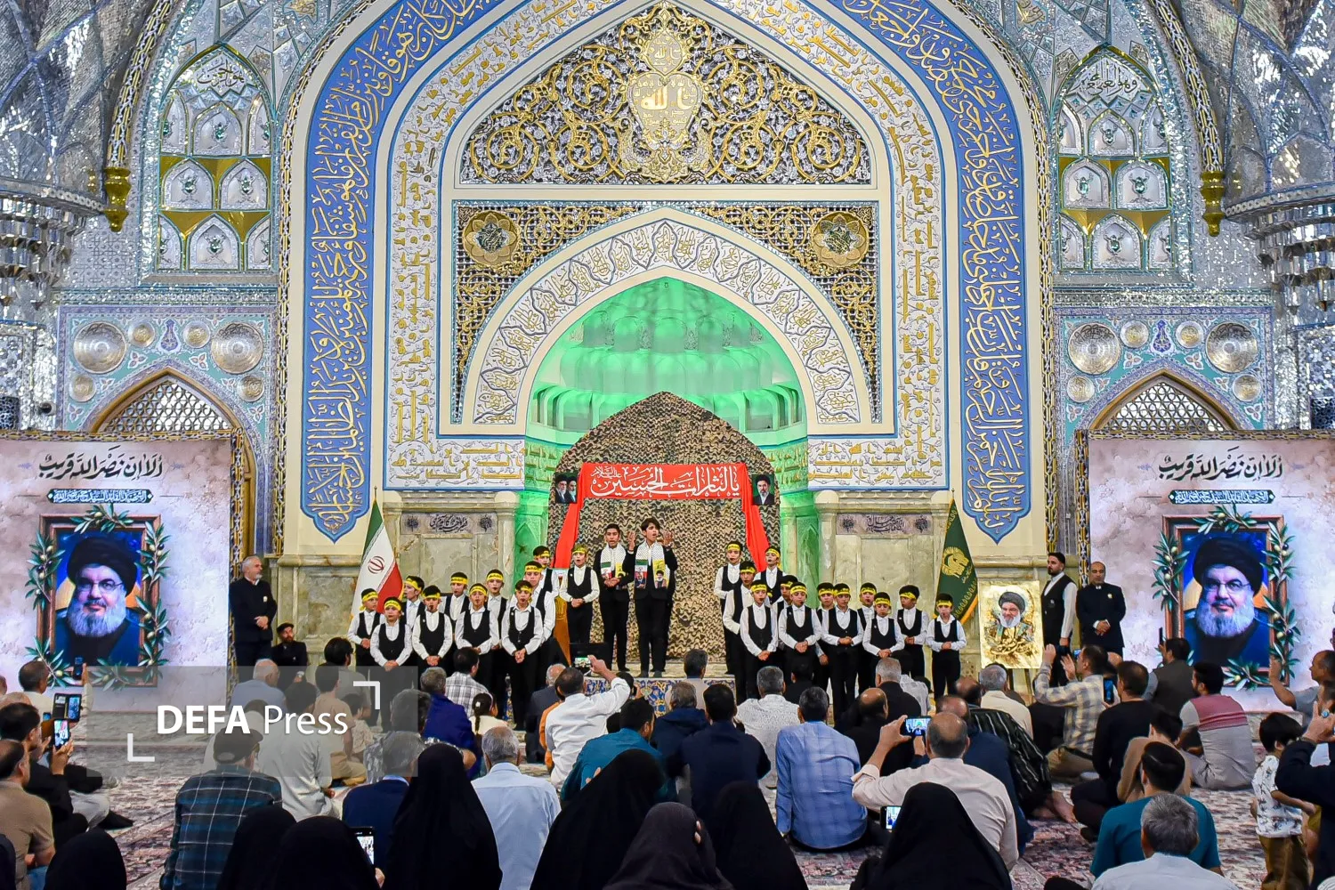 تصاویر/ مراسم بزرگداشت شهید سیدحسن نصرالله در حرم مطهر رضوی