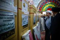 آیین اهدای کمک‌های مردمی و لوازم خانگی به آسیب‌دیدگان جنگ تحمیلی در تبریز