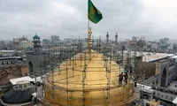 تصاویر/ شستشوی گنبد منور رضوی