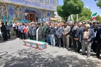 فیلم/ تشییع پیکر مطهر شهید مدافع وطن حمید خانی