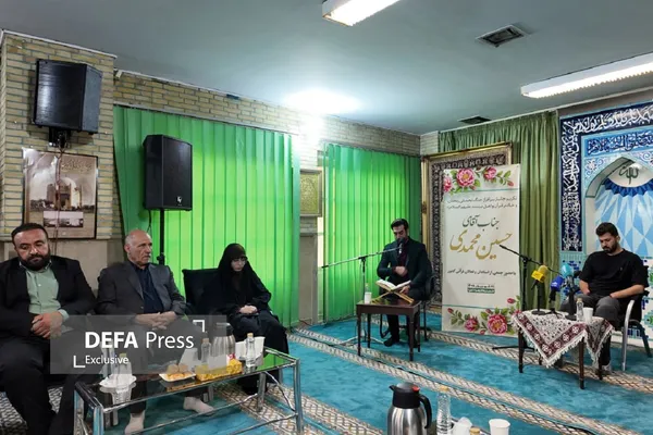 دیدار جامعه قرآنی با جانباز حسین محمدی