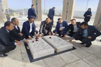 تجدید میثاق معاون وزیر آموزش و پرورش با شهدا در یاسوج