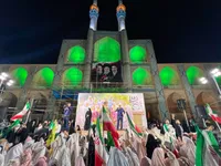 تصاویر/ دختران یزدی با امام خویش عهد و پیمان بستند