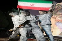 مجسمانه «برای ایران» در میدان کوثر کرمان اجرا شد+تصاویر
