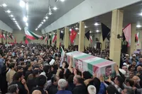 تشییع سه شهید مدافع وطن در گتوند خوزستان
