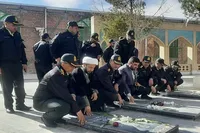 تجدید میثاق فرمانده انتظامی بردسیر با شهدا و ایثارگران