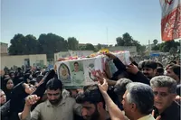 پیکر شهید امنیت سرهنگ «مهدی جمشیدی» در بافت آرام گرفت