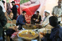 تصاویر/ برپایی ایستگاه صلواتی اداره کل حفظ آثار و نشر ارزش‌های دفاع مقدس و مقاومت خراسان شمالی در تجمعات خونخواهی قائد امت