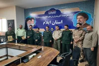 از کارکنان و سربازان انتظامی اداره کل حفظ آثار و نشر ارزش‌های دفاع مقدس ومقاومت ایلام تجلیل شد+تصاویر