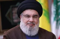Martyr Seyyed Hassan Nasrallah at Imam Reza (AS) Shrine