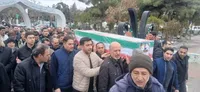 تصاویر/ مراسم تشییع و اقامه نماز بر پیکر مطهر شهدای حمله جنایتکارانه صهیونی آمریکایی در ارومیه
