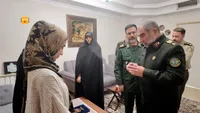 فیلم/ دیدار سردار جان‌نثاری با خانواده جانباز شهید کفراش