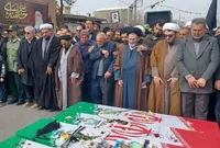 تشییع پیکر شهدای مدافع وطن در شبستر و مرند