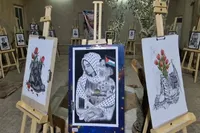 افتتاح نمایشگاه نقاشی با موضوع «شهادت» در زارچ+ تصاویر