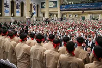 مراسم روز بسیج در حسینیه امام خمینی (ره) برگزار شد