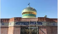 نصب گنبد طلایی یادمان شهدای گمنام «بومهن»+ تصویر