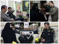 دیدار سردار رادان با خانواده شهیدان لاریجانی، نصیرزاده و سلیمانی