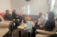 دیدار مدیرکل حفظ آثار دفاع مقدس همدان با جانباز «محمد لطفی» در گل‌تپه