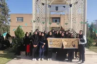 حضور دانش آموزان در جوار شهید گمنام جهاد کشاورزی قزوین