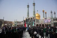 تصاویر/ دسته عزاداری خادمان حرم اخت الرضا(ع)