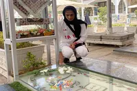 ادای احترام زارعی به شهدای وطن در گلزار کرمان+ تصاویر