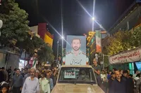 تصاویر/ مراسم وداع با پیکر مطهر شهید «مجید بهرامی»