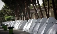 اردوگاه هلال‌احمر لرستان برای زائران مراسم تشییع رهبر شهید برپا شد