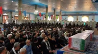 تصاویر / آغاز مراسم تشییع شهدای حادثه تروریستی محور خاش - زاهدان در زابل