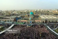 قرائت دعای عرفه در حرم مطهر رضوی