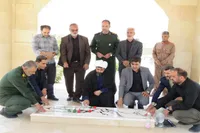 تصاویر/ ادای احترام سرهنگ جوان به شهدای گمنام شهرستان زبرخان
