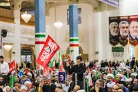 تصاویر/ اربعین آقای شهید ایران در حرم بانوی کرامت