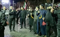 اجتماع شاه حسین گویان موکب یا زهرا (س) شهرک ارم تبریز زیر بارش رحمت الهی در میدان ساعت